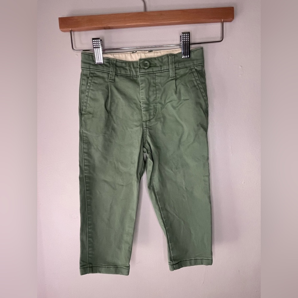 Baby Gap Olive Green Khaki Pants Adjustable Waist Toddler Boy Size 2 Years